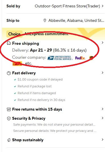 Shipping Times