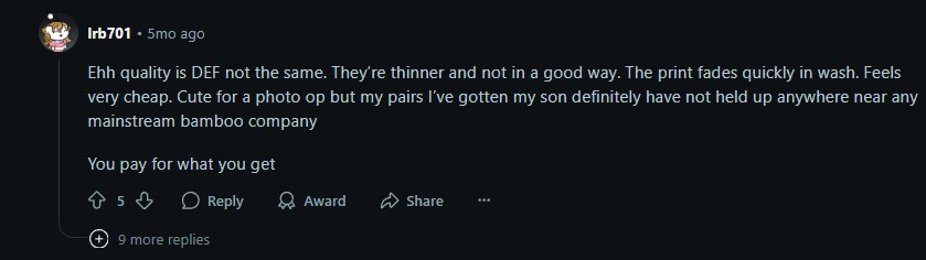 Negative Review of Miozing Bamboo Pajama