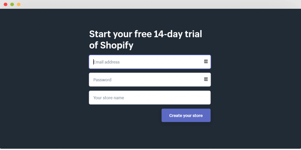 Shopify free trial