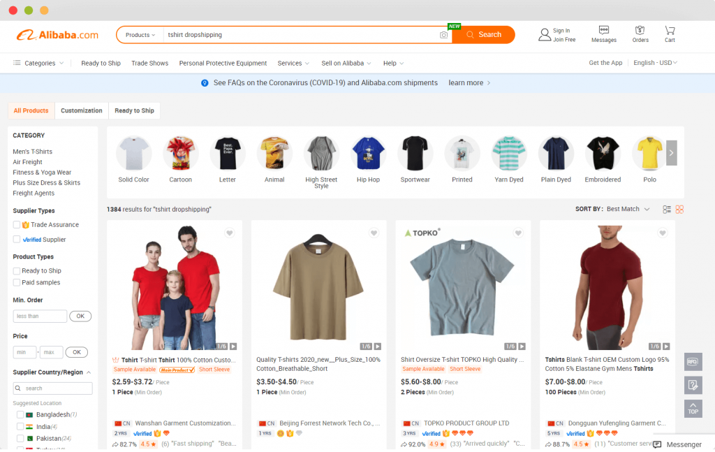Is it possible to do alibaba dropshipping