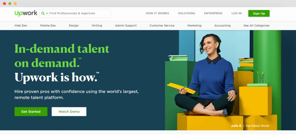 Upwork screenshot