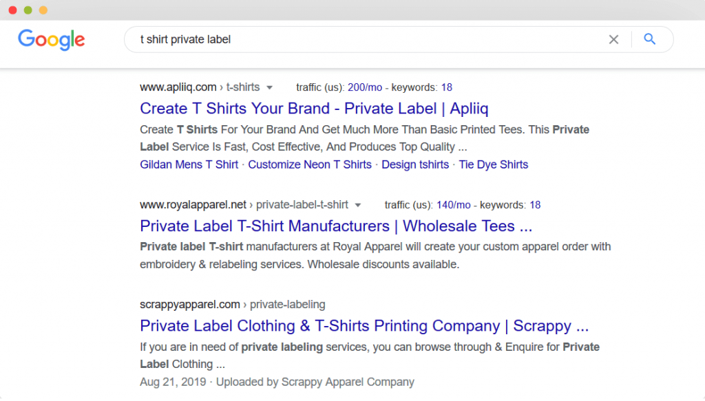 Find Private Label Dropshipping Suppliers on Google