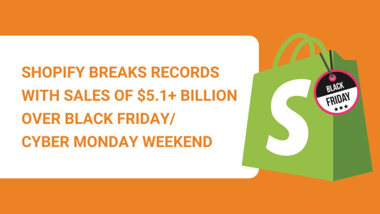 Shopify Breaks Records with Sales of $5.1+ Billion over Black FridayCyber Monday Weekend