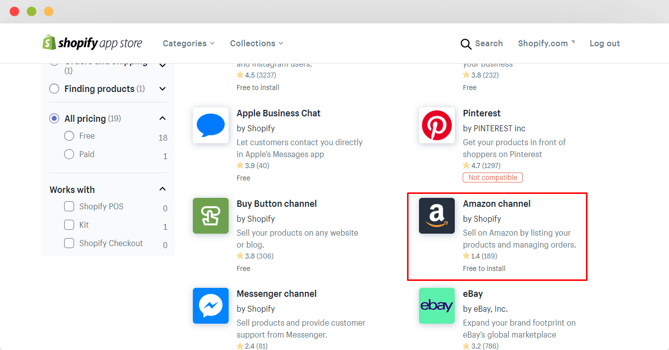 Integrate Amazon store with Shopify