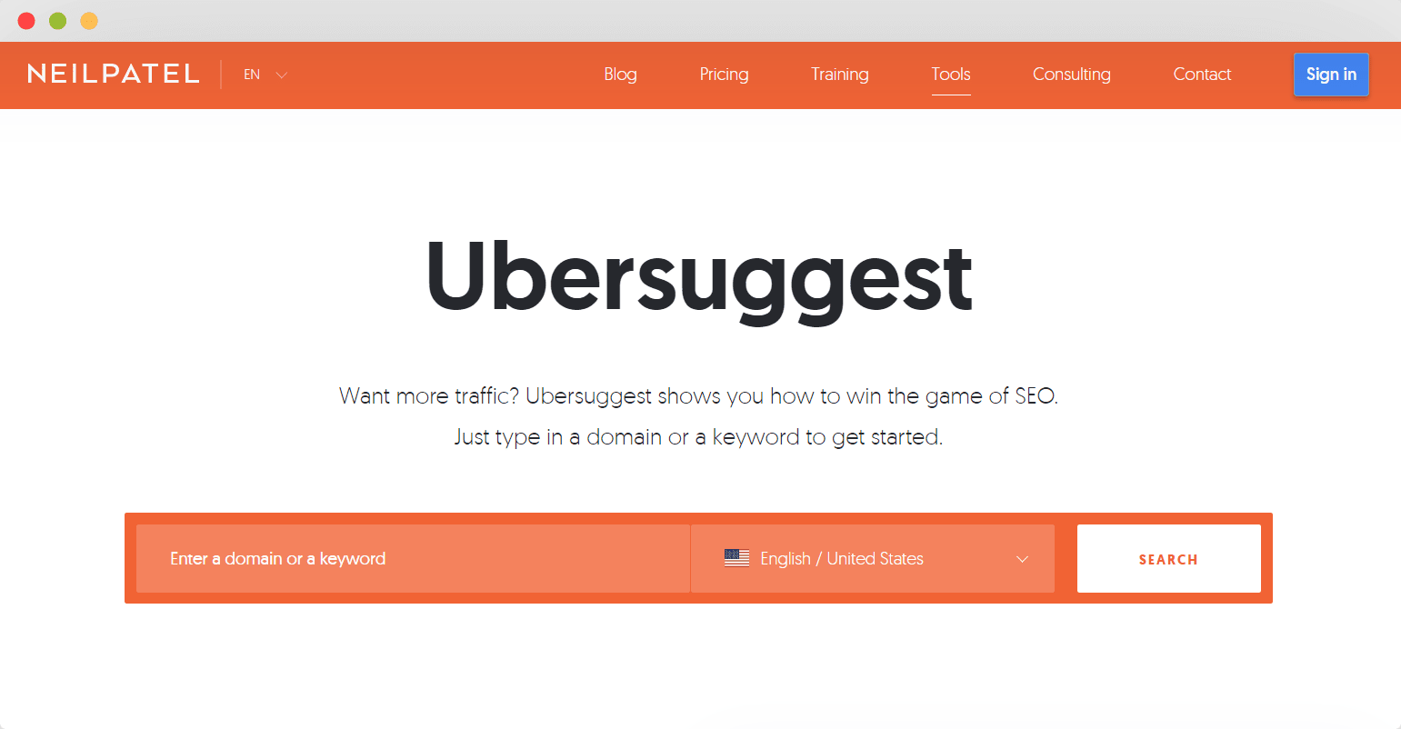 Ubersuggest