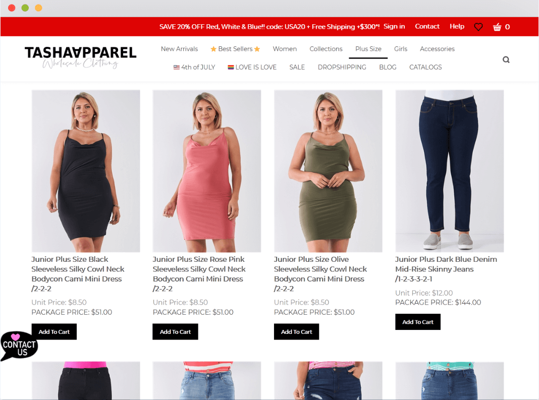 Plus size dropshippers sale