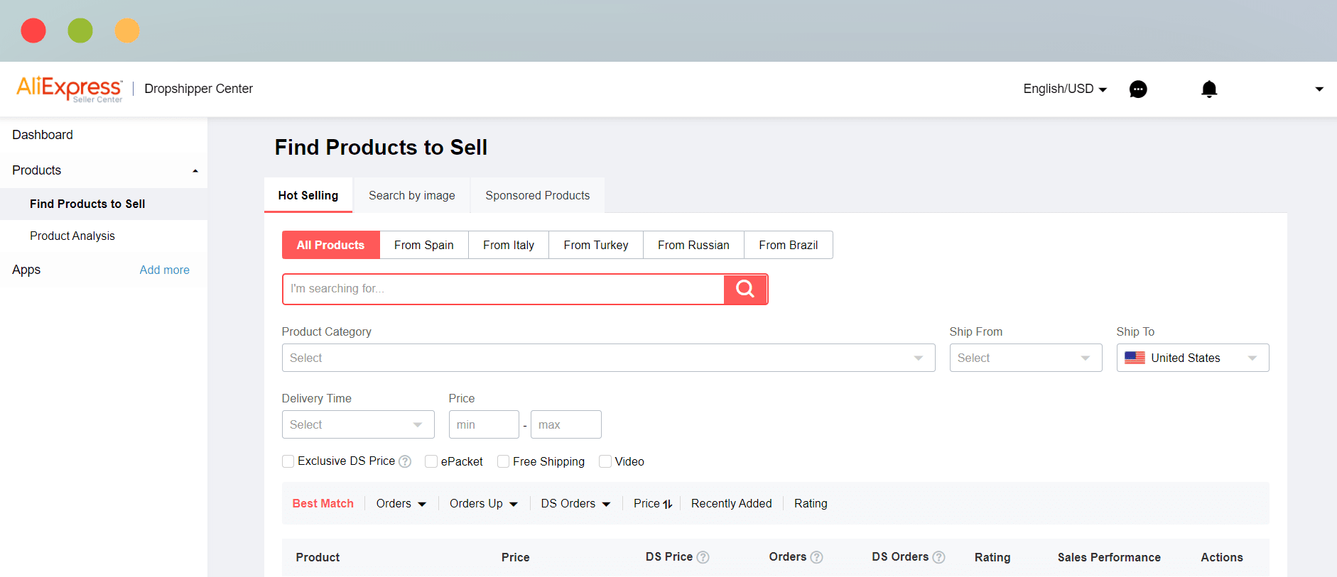 Hot Selling Product Search Feature