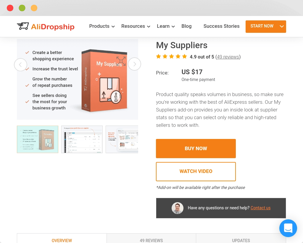 AliDropship My Suppliers Plug-in