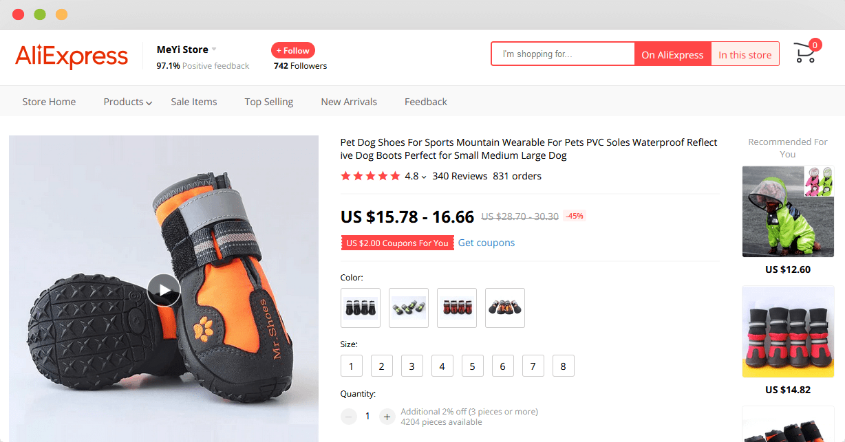 Pet Shoes AliExpress