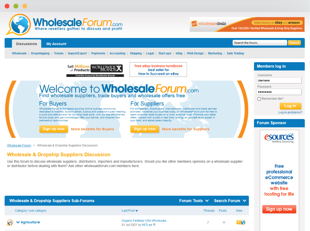 Wholesale Forum