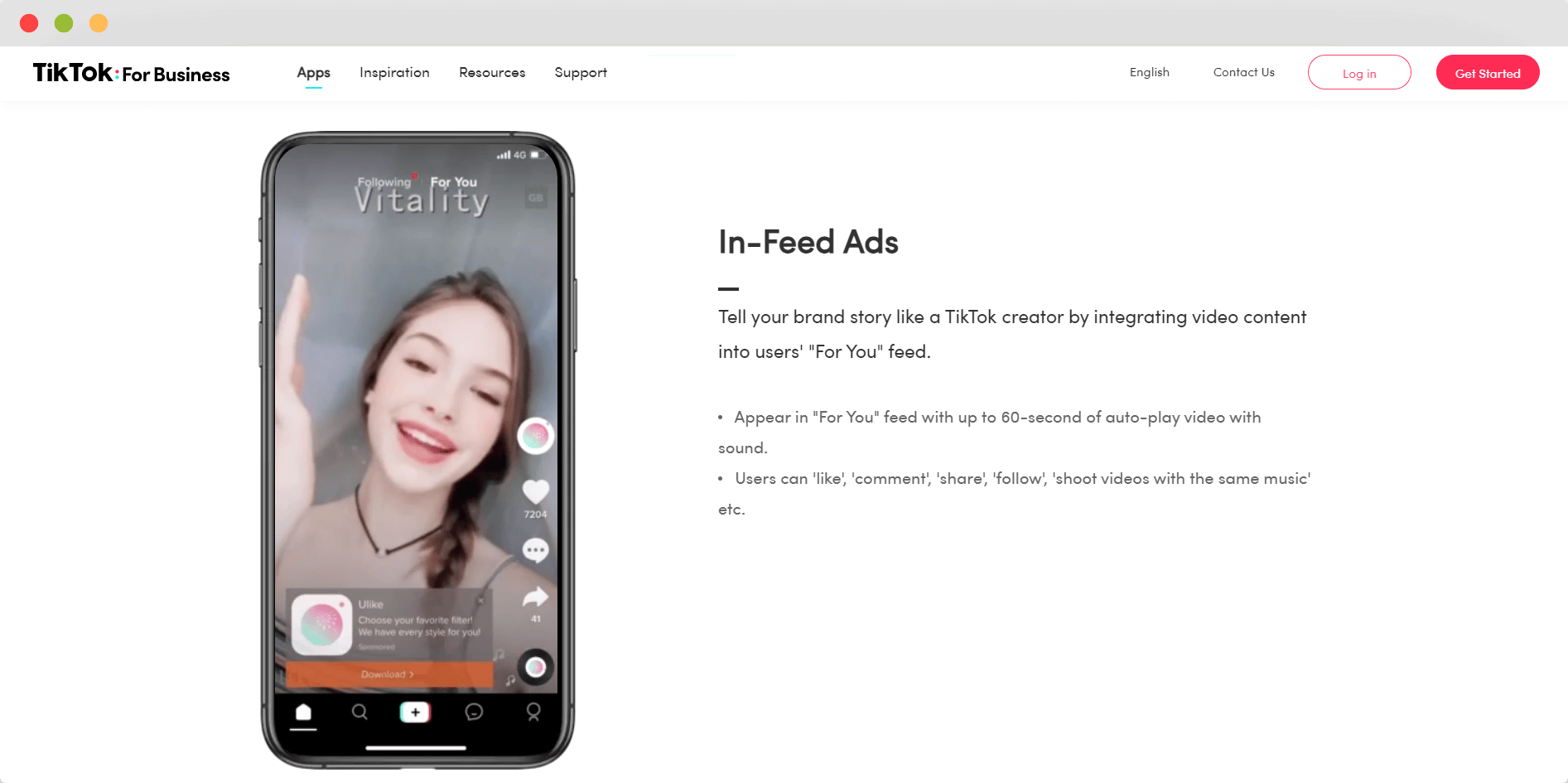 TikTok In-Feed Ads