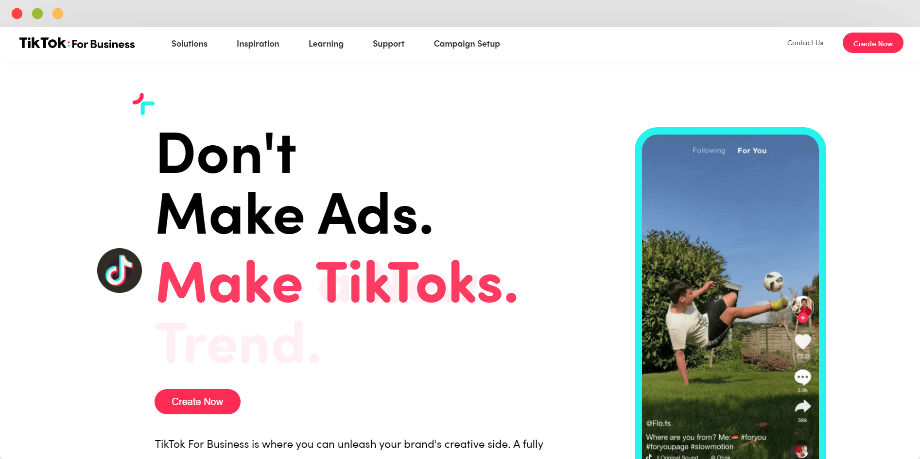 TikTok for business