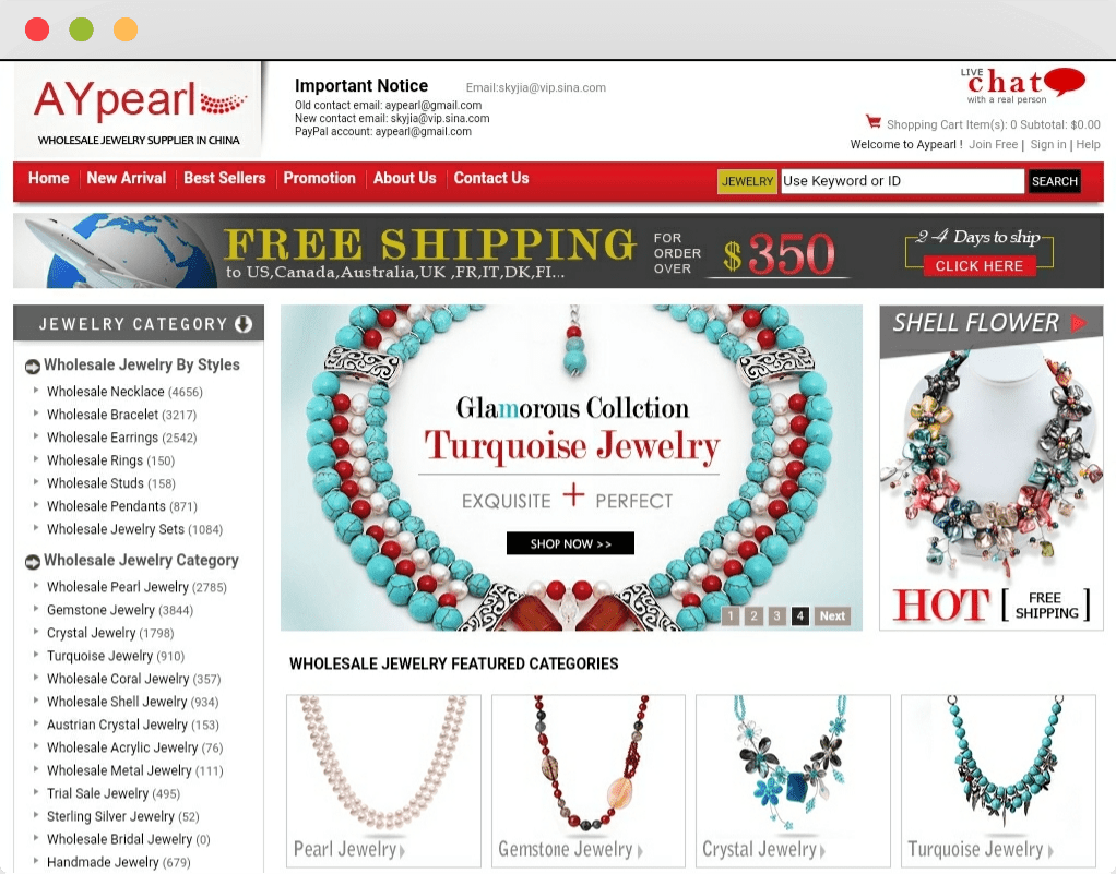 Canadian hot sale wholesale jewelry