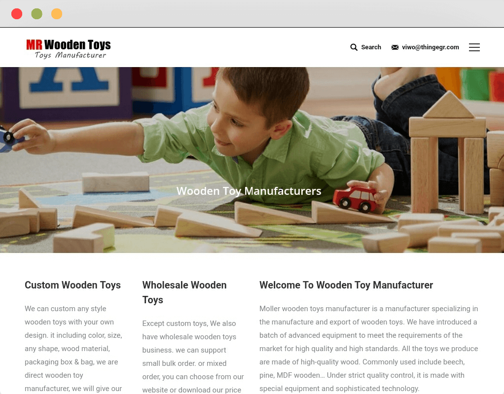 MR Wooden Toy Manufacturer