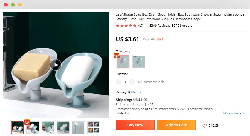 Leaf-shaped soap holder