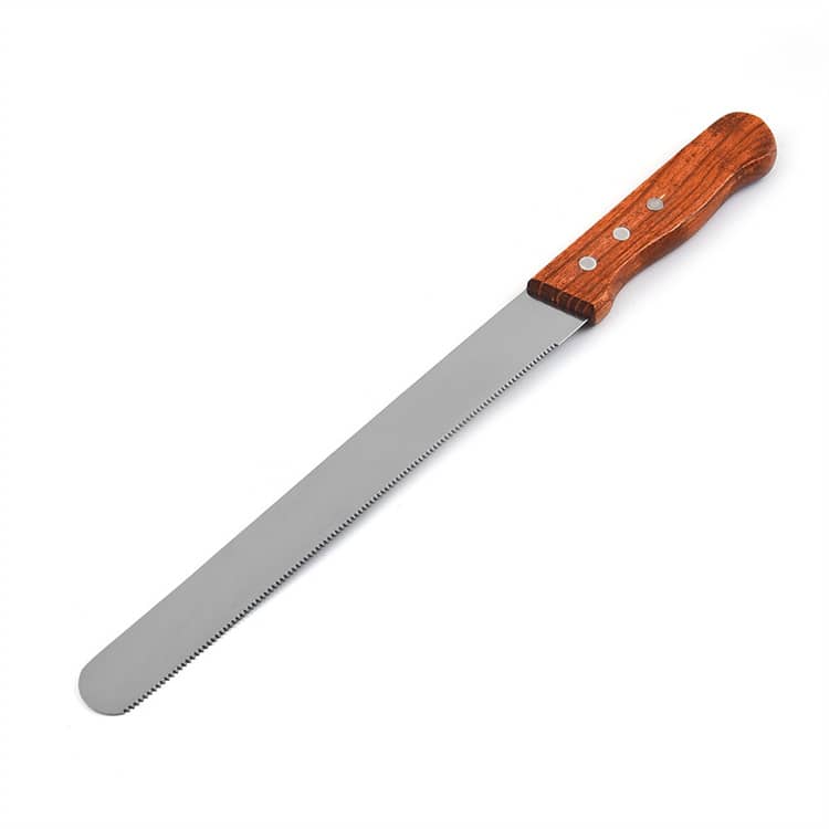 10-inch serrated bread knife with wood handle