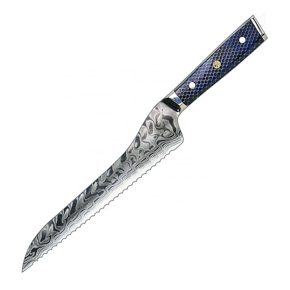 8-inch Damascus steel serrated bread knife