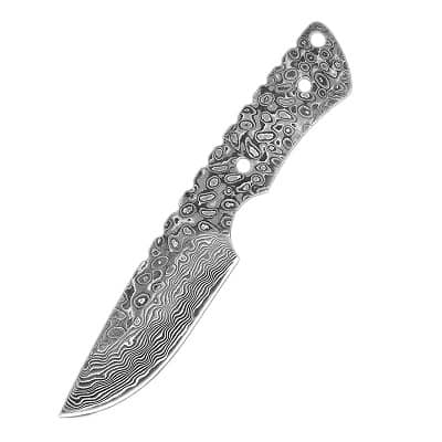 Damascus steel knife blade blank