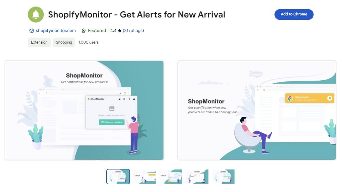 ShopifyMonitor - Get Alerts for New Arrival