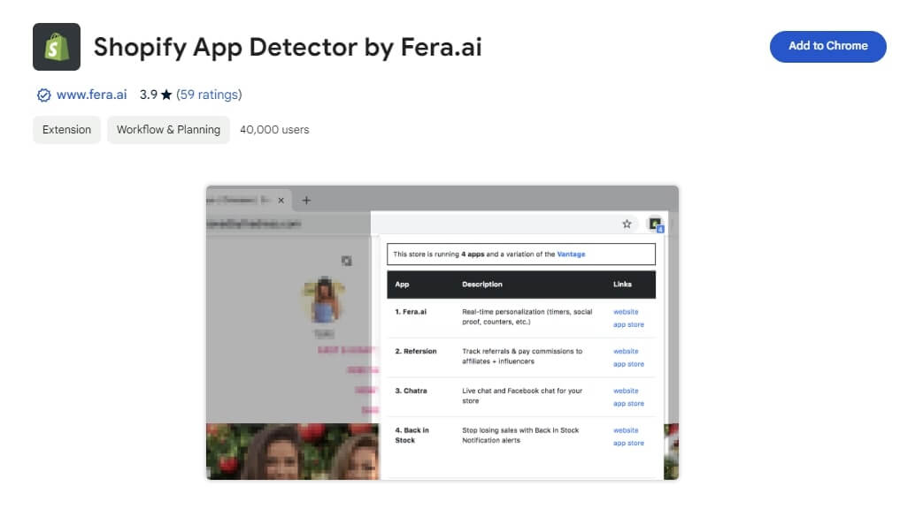 Shopify App Detector by Fera.ai