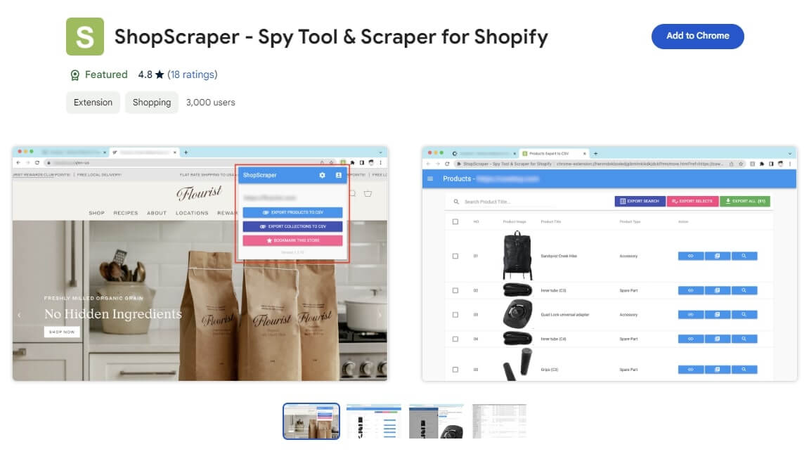 ShopScraper - Spy Tool & Scraper for Shopify
