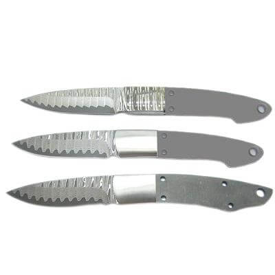 Full tang Damascus knife blanks