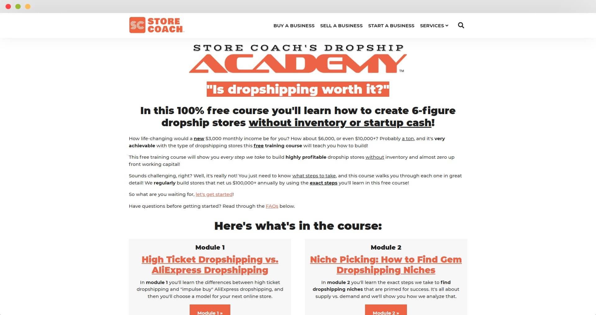 Store Coach's Dropship Academy