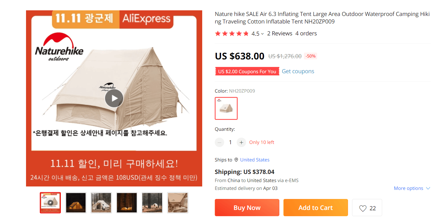 Tents best AliExpress products to dropship