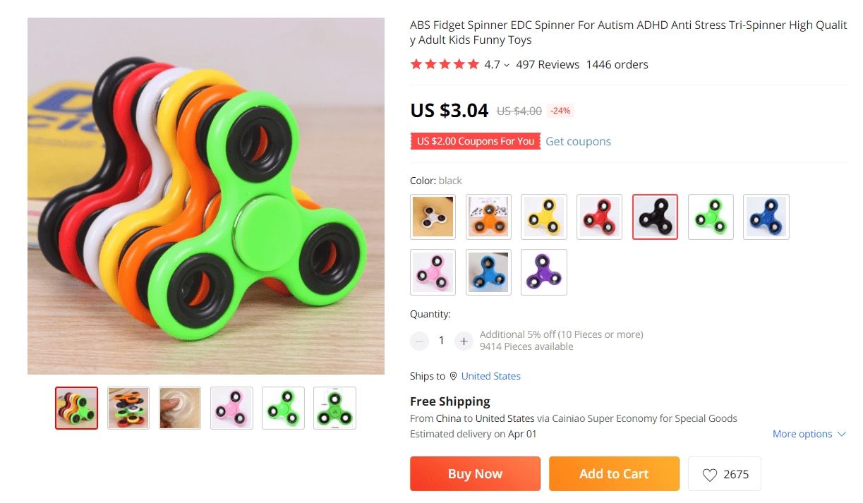 Fidget spinners