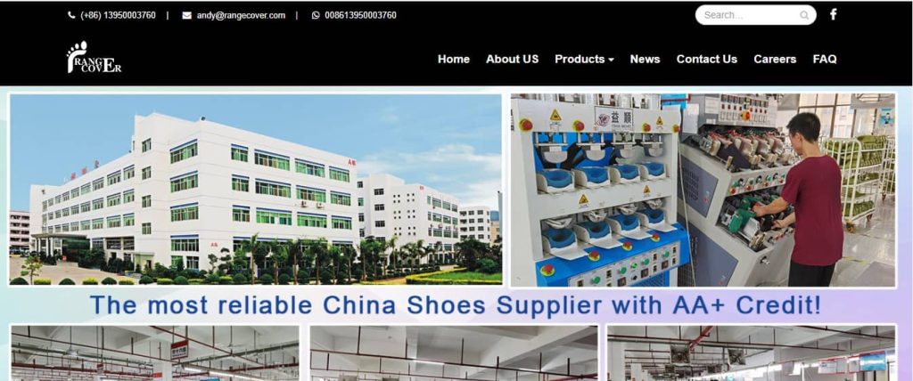 Range Cover shoe manufacturers in China
