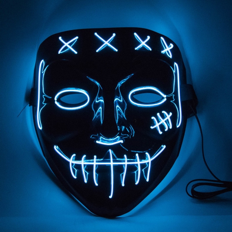 Halloween LED Glow Ghost Face Mask