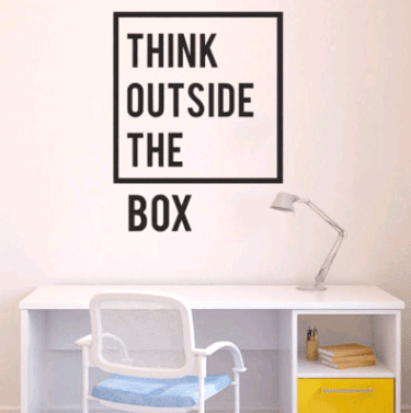 Think Outside The Box Wall Sticker