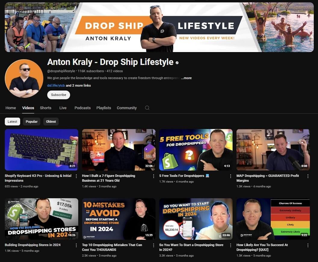 Anton Kraly of Drop Ship Lifestyle