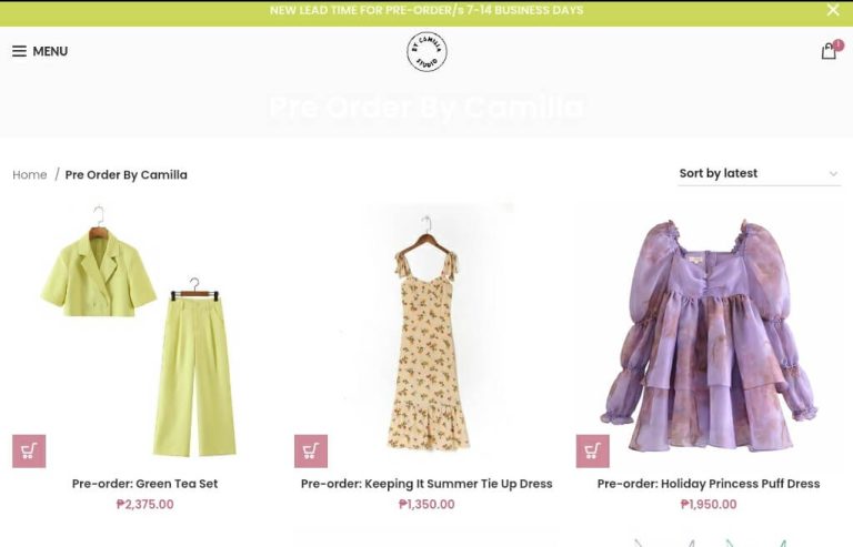 pre order item meaning