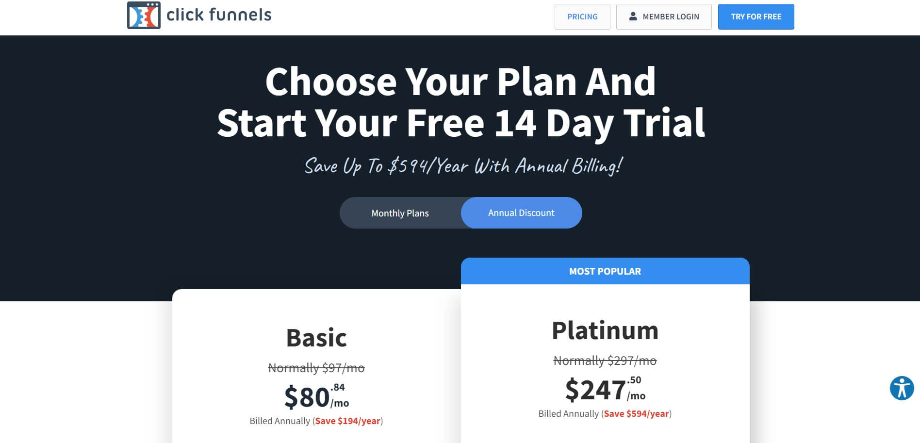 Clickfunnels Pricing Plans