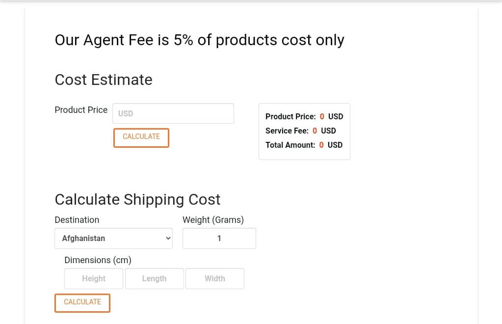 Tool to Calculate Alibaba Shipping