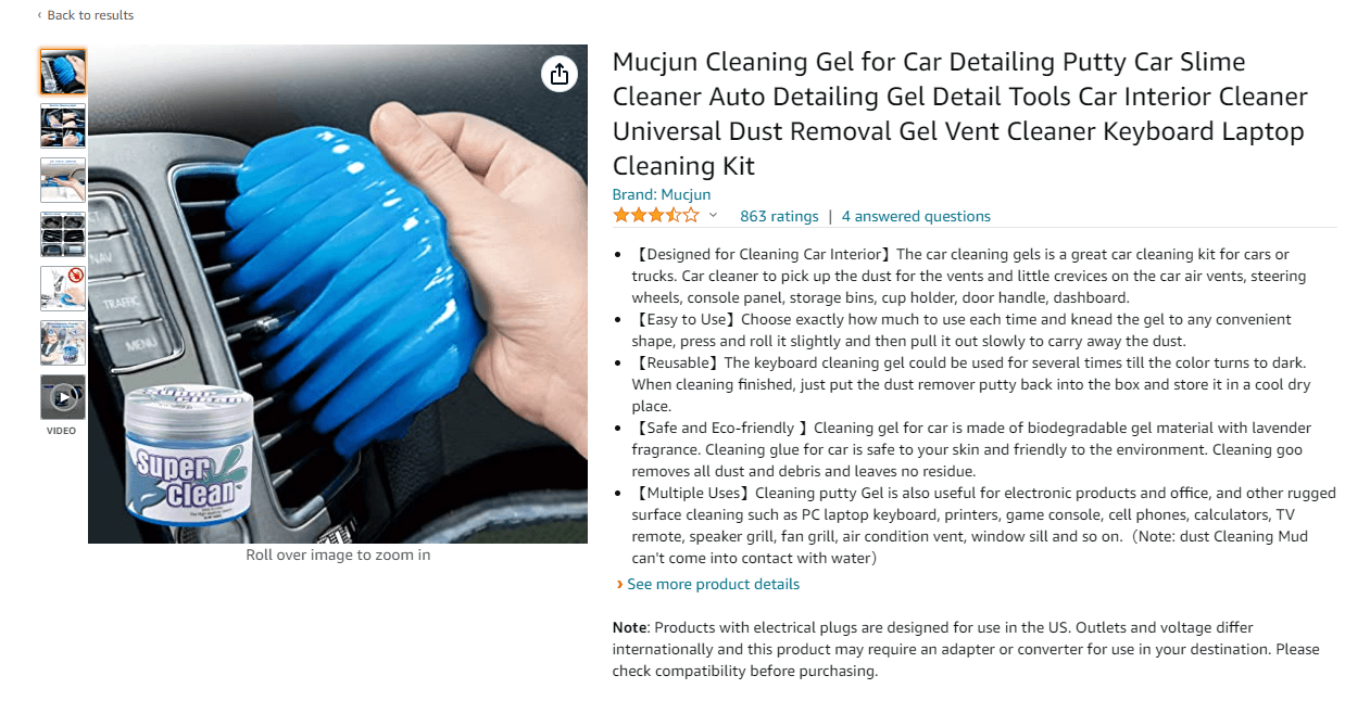 Car Cleaning Gel