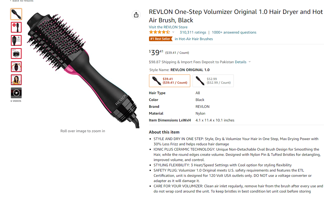 Hair Dryer and Straightener