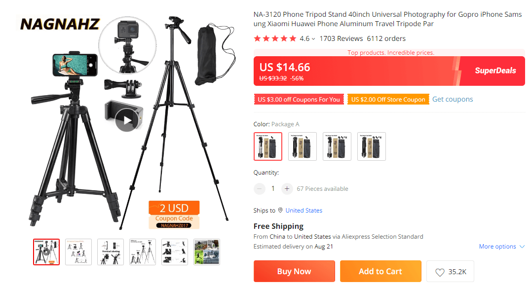 NA-3120 Phone Tripod Stand 40inch Universal Photography for Gopro iPhone  Samsung Xiaomi Huawei Phone Aluminum Travel Tripode Par