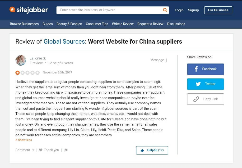 Global Sources Review