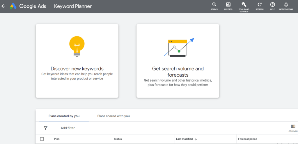 Google Ads Keyword Planners