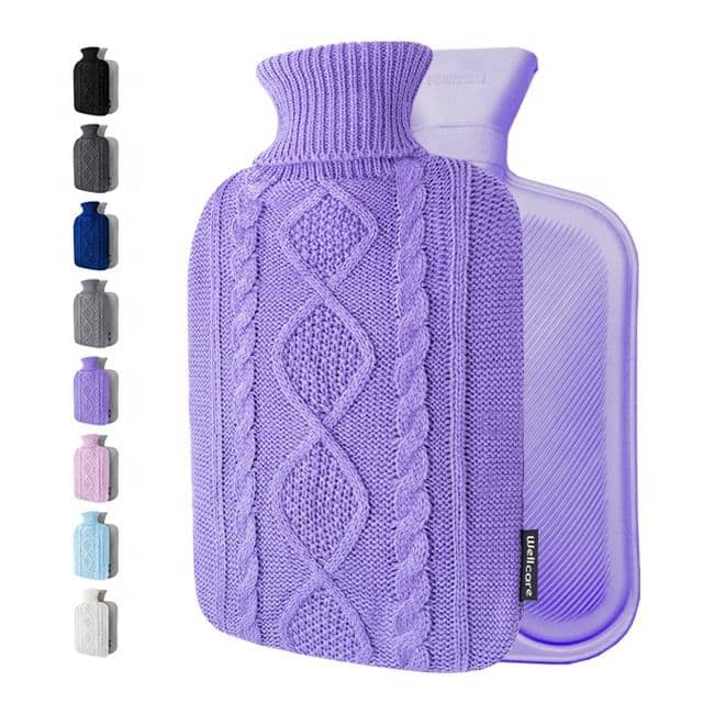 Hot Water Bottle with Knitted Cover