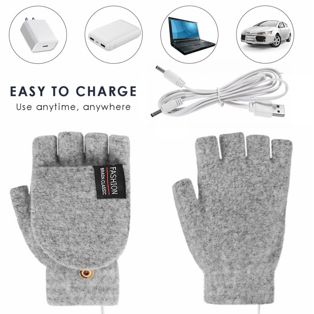 USB Knitted Heated Gloves-Feature