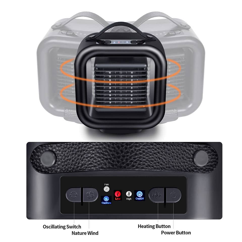 Desktop Ceramic Space Heater-Top
