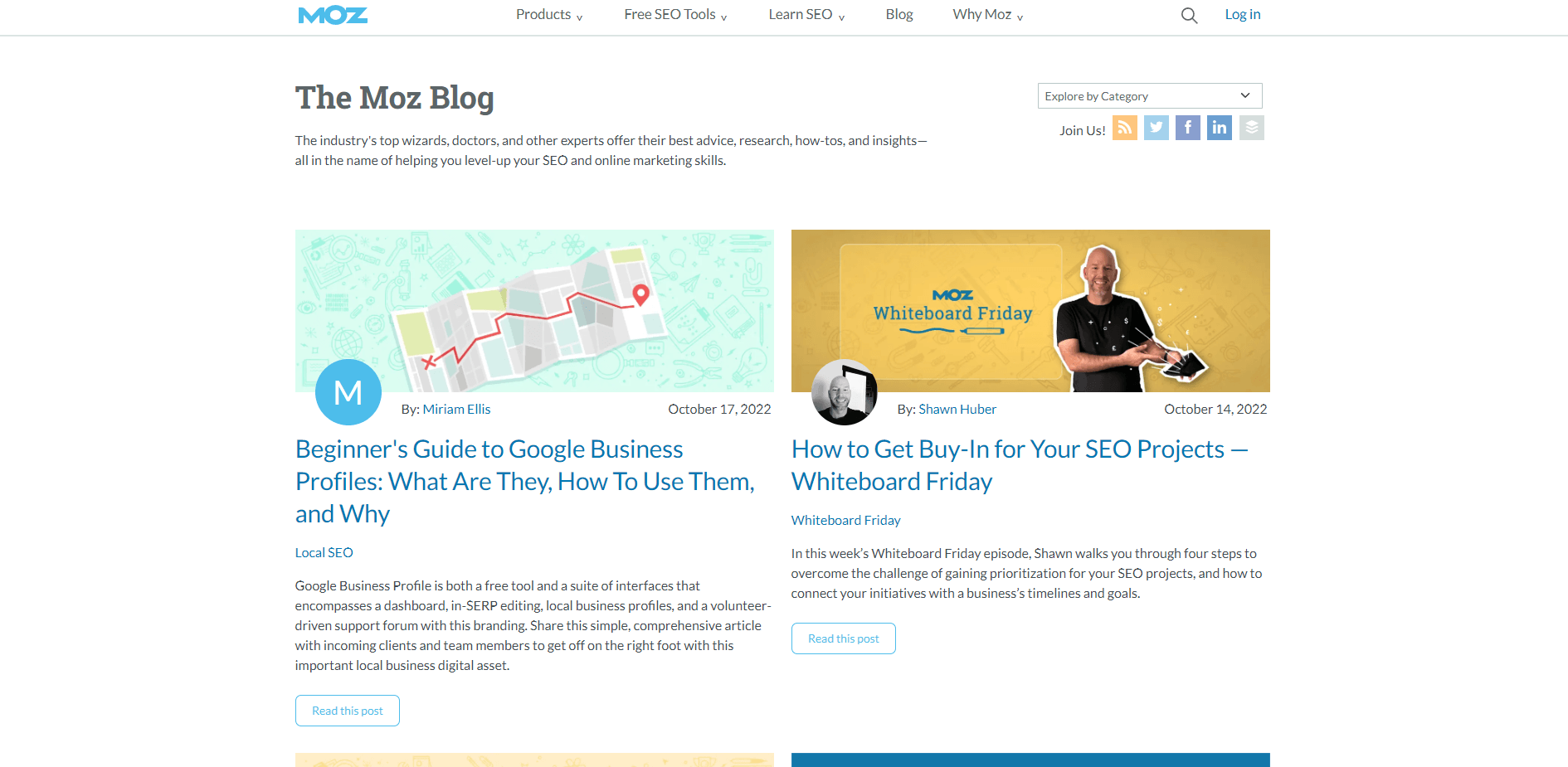 Moz best business blogs