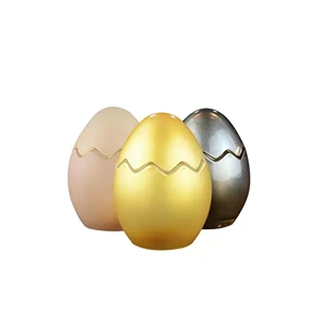 Egg Shaped Frosted Glass Candle Jars