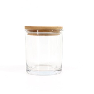 Glass Candle Jars with Wooden Lids