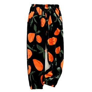 Botanical Print Flannel Pajama Pants