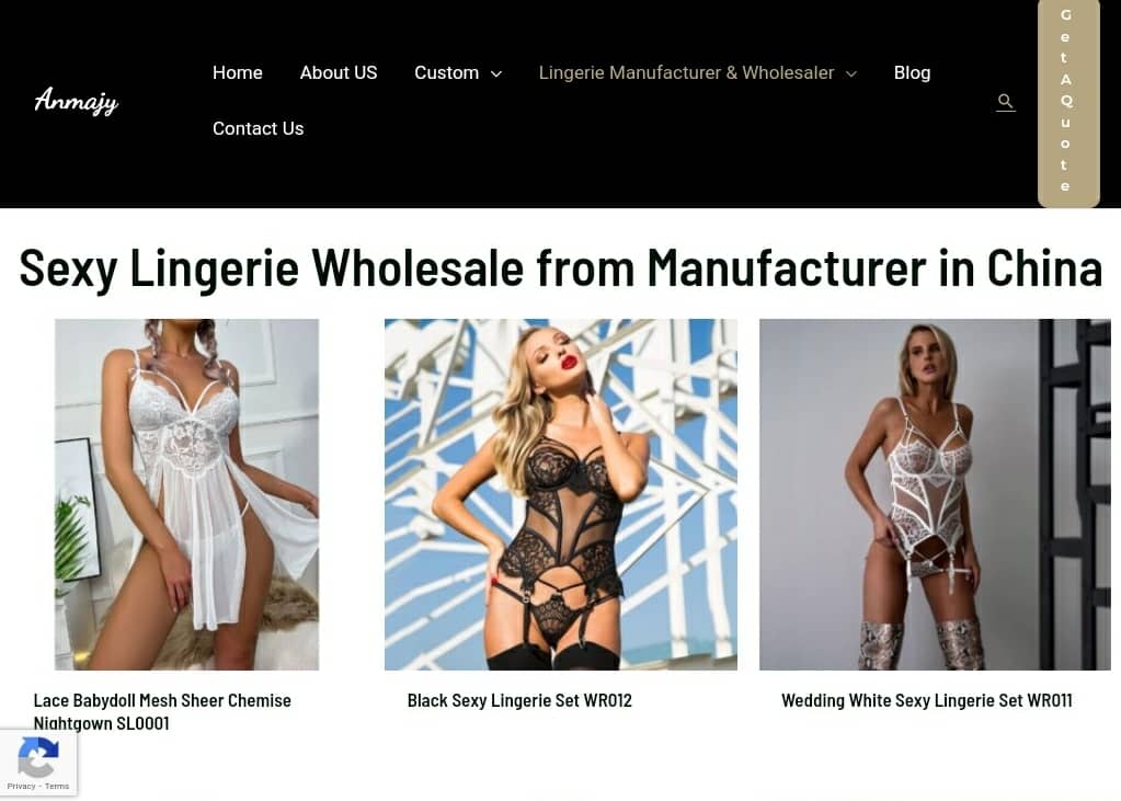 Women Lingerie Factory New Design Sexy