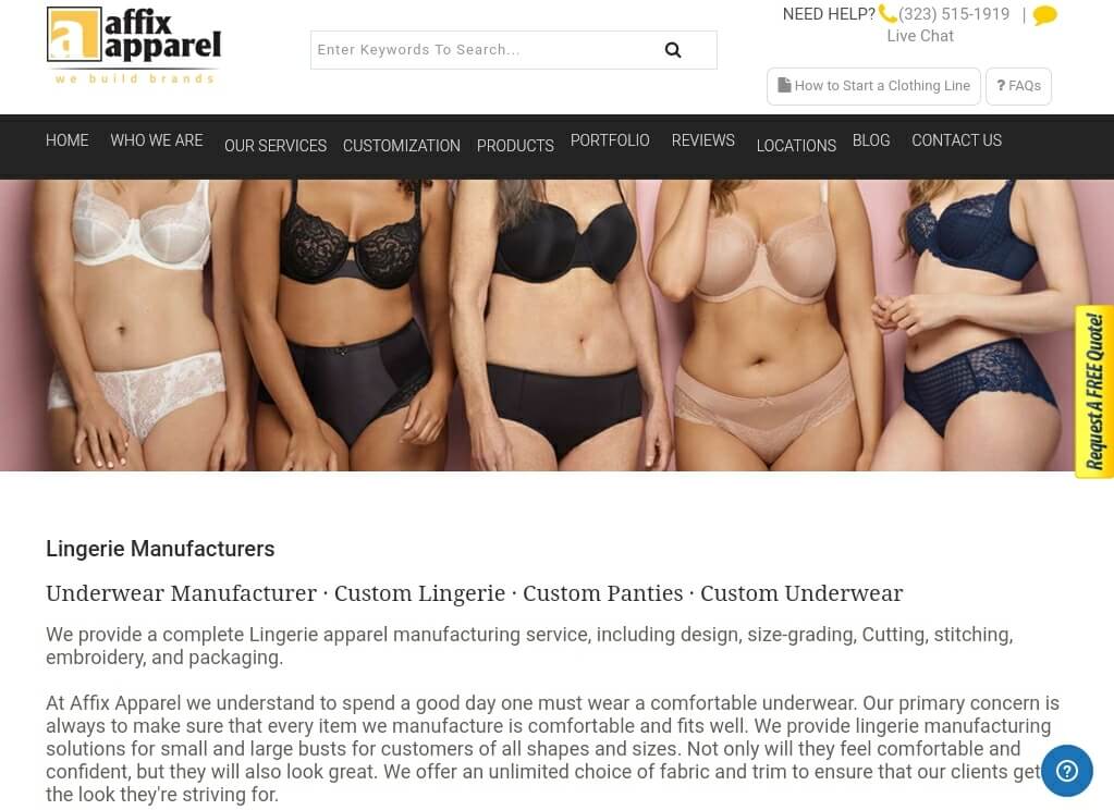 Manufacturer of Wholesale & White Label Bras, Bralettes, Bustiers